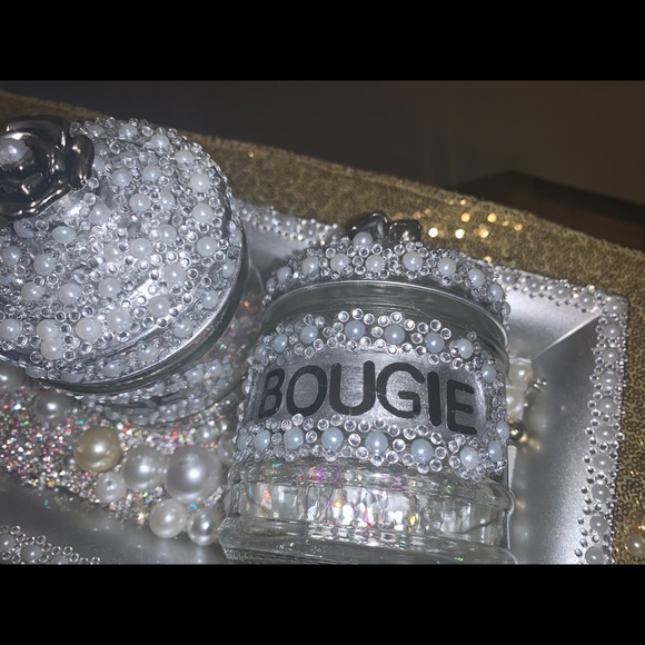 Bedazzled Trio Jars & matching tray - Picture 2 of 6